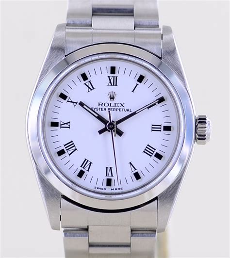 Rolex Oyster Perpetual 31 Junior 31mm medium size white gold 